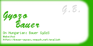 gyozo bauer business card